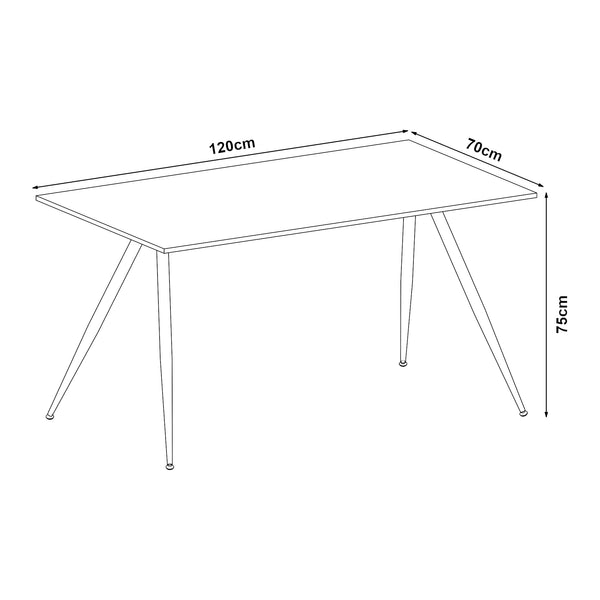 Esstisch Fitjar Beton-Optik in versch. Größen [en.casa]