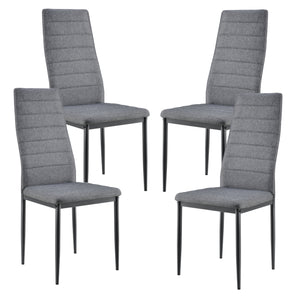 Essgruppe Honningsvåg 5-tlg. mit 120x60 cm Tisch und 4 Polsterstühlen en.casa