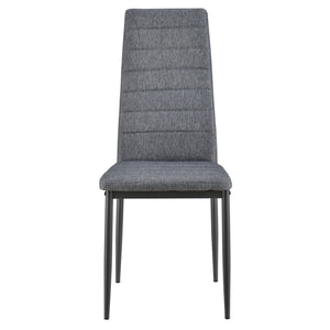 Essgruppe Honningsvåg 5-tlg. mit 120x60 cm Tisch und 4 Polsterstühlen en.casa