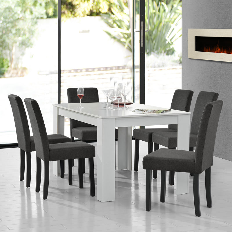 Maßskizze Essgruppe Kramfors (Set, 7-tlg) 140 x 90 cm versch. Farben [en.casa]