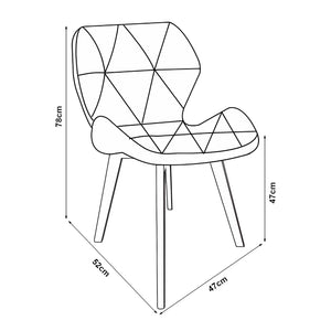 Esszimmerstuhl Älmhult 6-er Set 78x47x52 cm Kunstleder versch. Farben [en.casa]