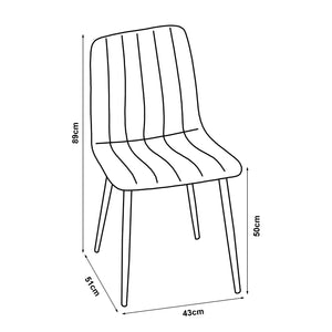 Esszimmerstuhl Elsern 2er Set in versch. Farben [en.casa]