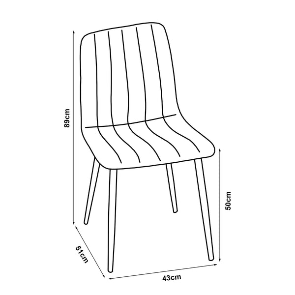 Esszimmerstuhl Elsern 2er Set in versch. Farben [en.casa]