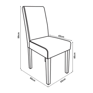 Esszimmerstuhlset Hamburg Textil [en.casa]