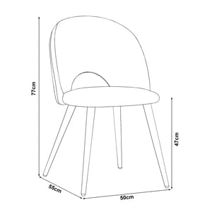 Esszimmerstuhl Karijoki 2er Set in versch. Farben [en.casa]