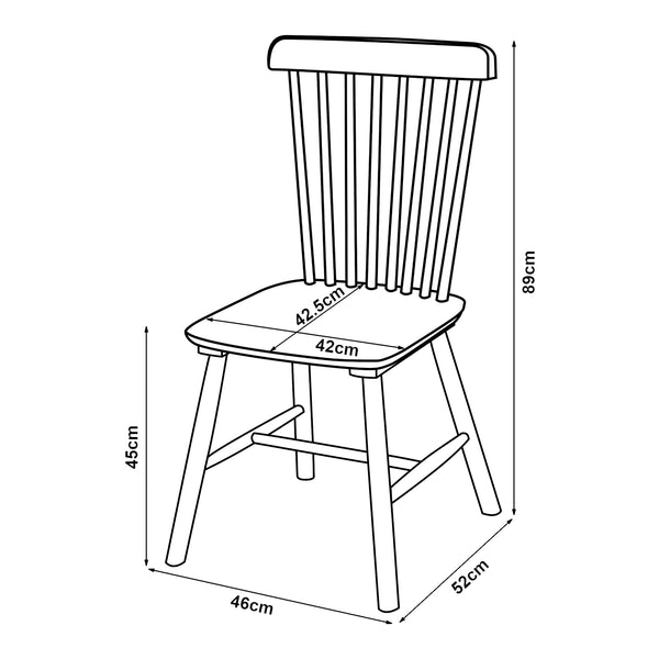Esszimmerstuhl Karmoy 2er Set Holz [en.casa]