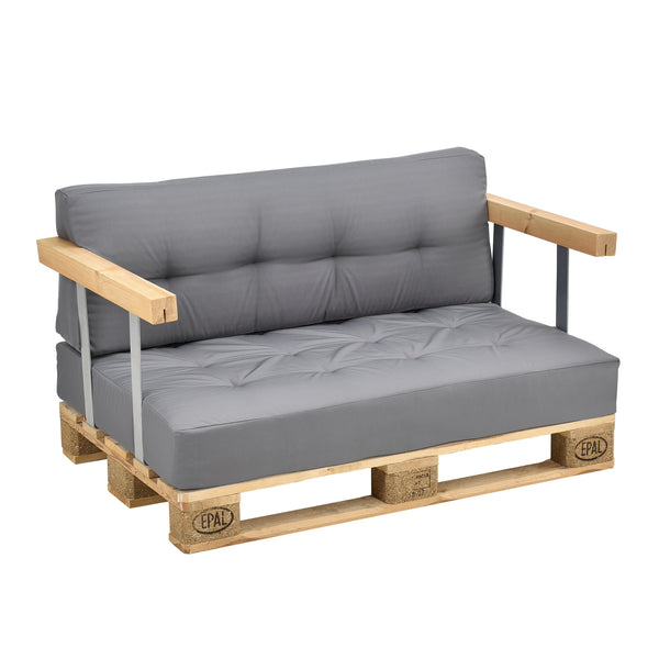Rückenkissen Eckkissen Sitzkissen für Euro-Paletten-Sofa Palettenkissen Auflage In/Outdoor Polster Möbel + Palette [en.casa]