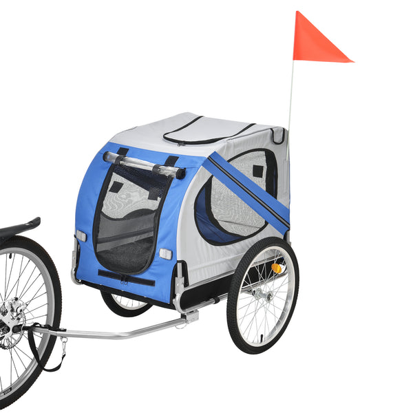 Fahrradanhänger Max. 26 kg Hunde Transport Wetterfest Gelb/Blau pro.tec