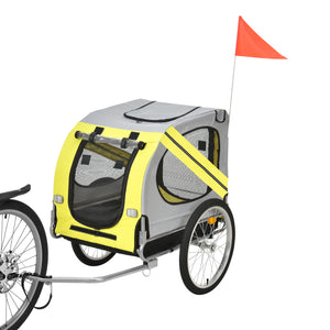 Fahrradanhänger Max. 26 kg Hunde Transport Wetterfest Gelb/Blau pro.tec