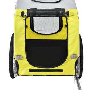 Fahrradanhänger Max. 26 kg Hunde Transport Wetterfest Gelb/Blau pro.tec