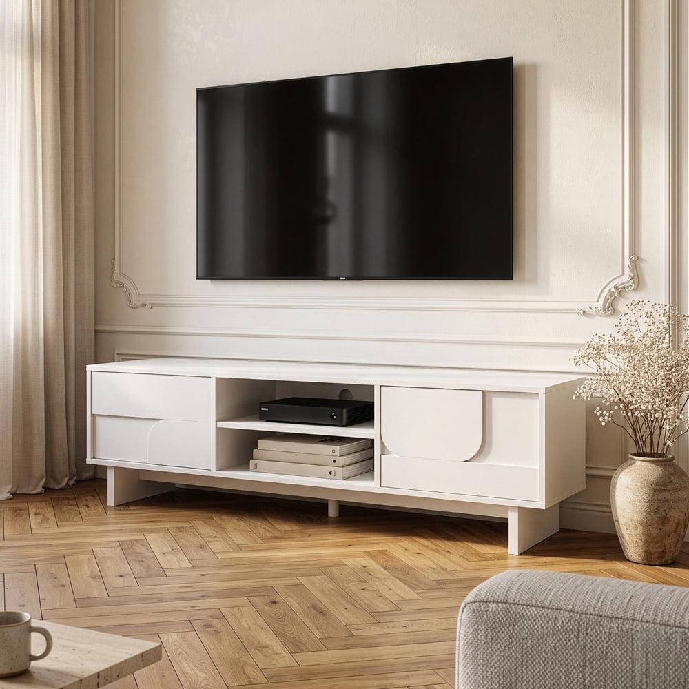 Fernsehschrank Katanshumn mit 2 Türen 150x39x45 cm [en.casa]