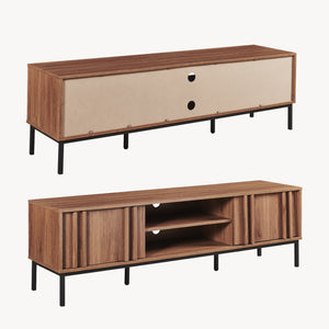 Fernsehschrank Kilmandar 160x40x49 cm Walnussoptik [en.casa]