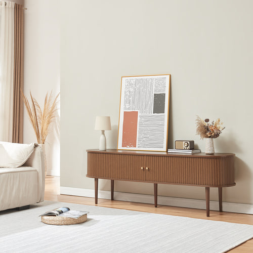 Fernsehschrank Mapia 166x40x55 cm Walnussoptik [en.casa]