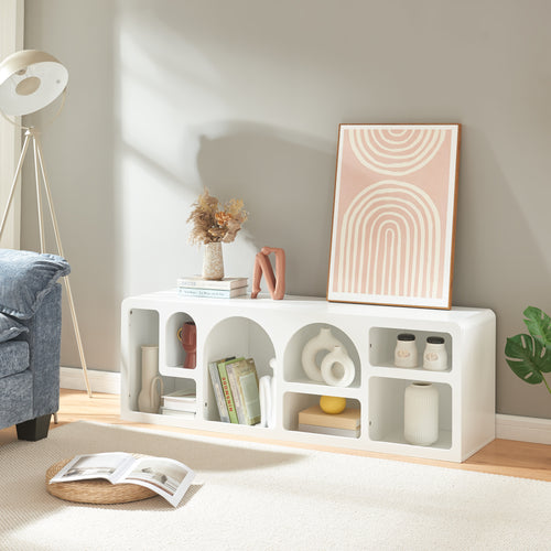 Fernsehtisch Vågå 140x40x48 cm Weiß [en.casa] - premiumXL