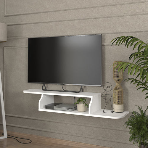 TV - Lowboard hängend Kershaby 120x30x19 cm Weiß [en.casa] - premiumXL