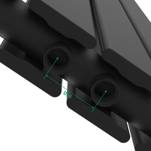 Designheizkörper Nore Schwarz 160x30cm Doppellagig 1006W [neu.haus]