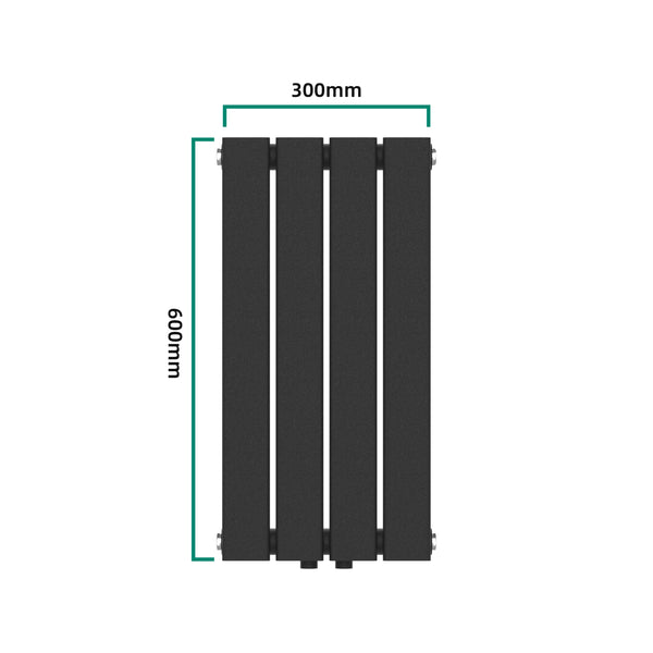 Designheizkörper Nore Schwarz 60x30cm Einlagig 249W [neu.haus]