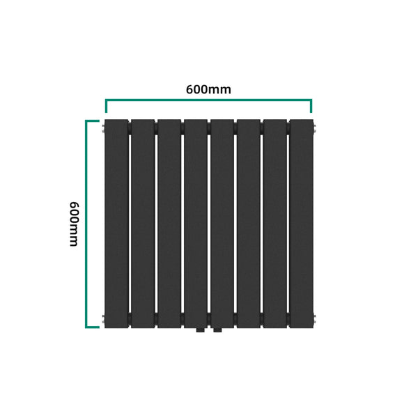 Designheizkörper Nore Schwarz 60x60cm Doppellagig 809W [neu.haus]