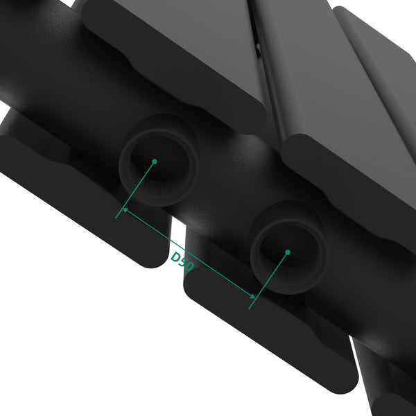 Designheizkörper Nore Schwarz 60x60cm Doppellagig 809W [neu.haus]