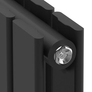 Designheizkörper Nore Schwarz 60x60cm Doppellagig 809W [neu.haus]