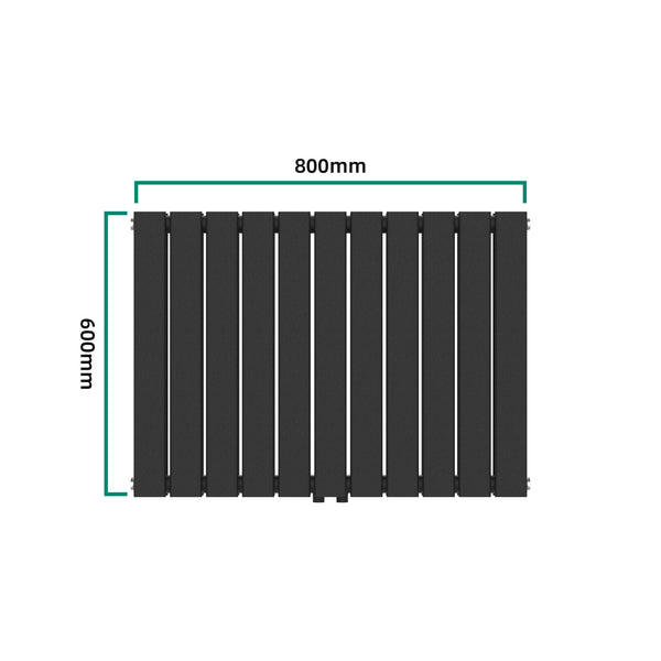 Designheizkörper Nore Schwarz 60x80cm Doppellagig 1097W [neu.haus]