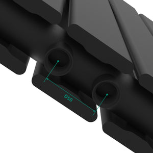 Designheizkörper Nore Schwarz 60x80cm Doppellagig 1097W [neu.haus]