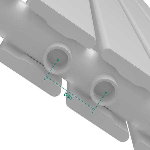 Designheizkörper Nore Weiß 120x45cm Doppellagig 1140W [neu.haus]