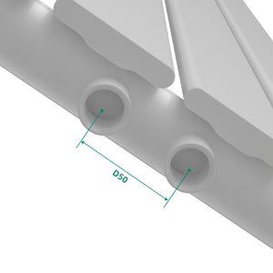 Designheizkörper Nore Weiß 160x30cm Einlagig 540W [neu.haus]