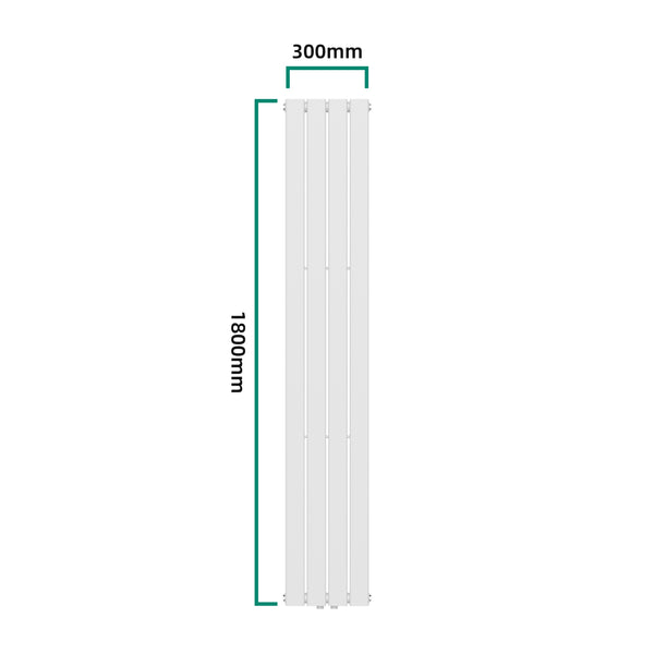 Designheizkörper Nore Weiß 180x30cm Einlagig 598W [neu.haus]