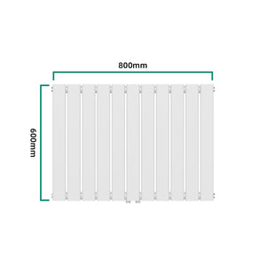 Designheizkörper Nore Weiß 60x80cm Einlagig 616W [neu.haus]