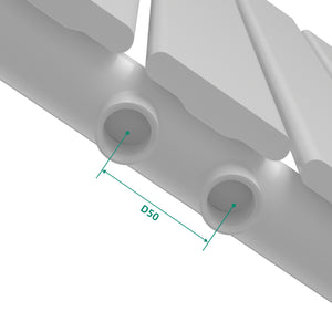 Designheizkörper Nore Weiß 60x80cm Einlagig 616W [neu.haus]