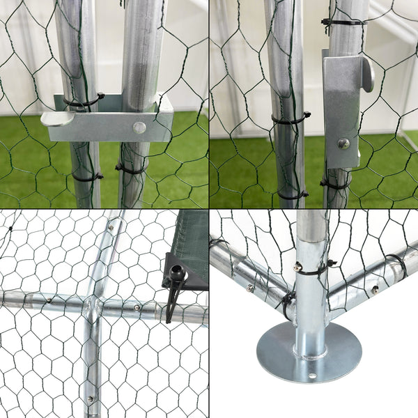 Freilaufgehege Wels mit Sonnendach in versch. Größen [pro.tec]