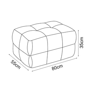 Fußhocker Koskyvn 35x80x55 cm Textil [en.casa]