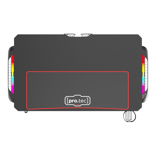 Gaming Tisch Stockton mit RGB LED Beleuchtung Schwarz in versch. Größen [pro.tec]