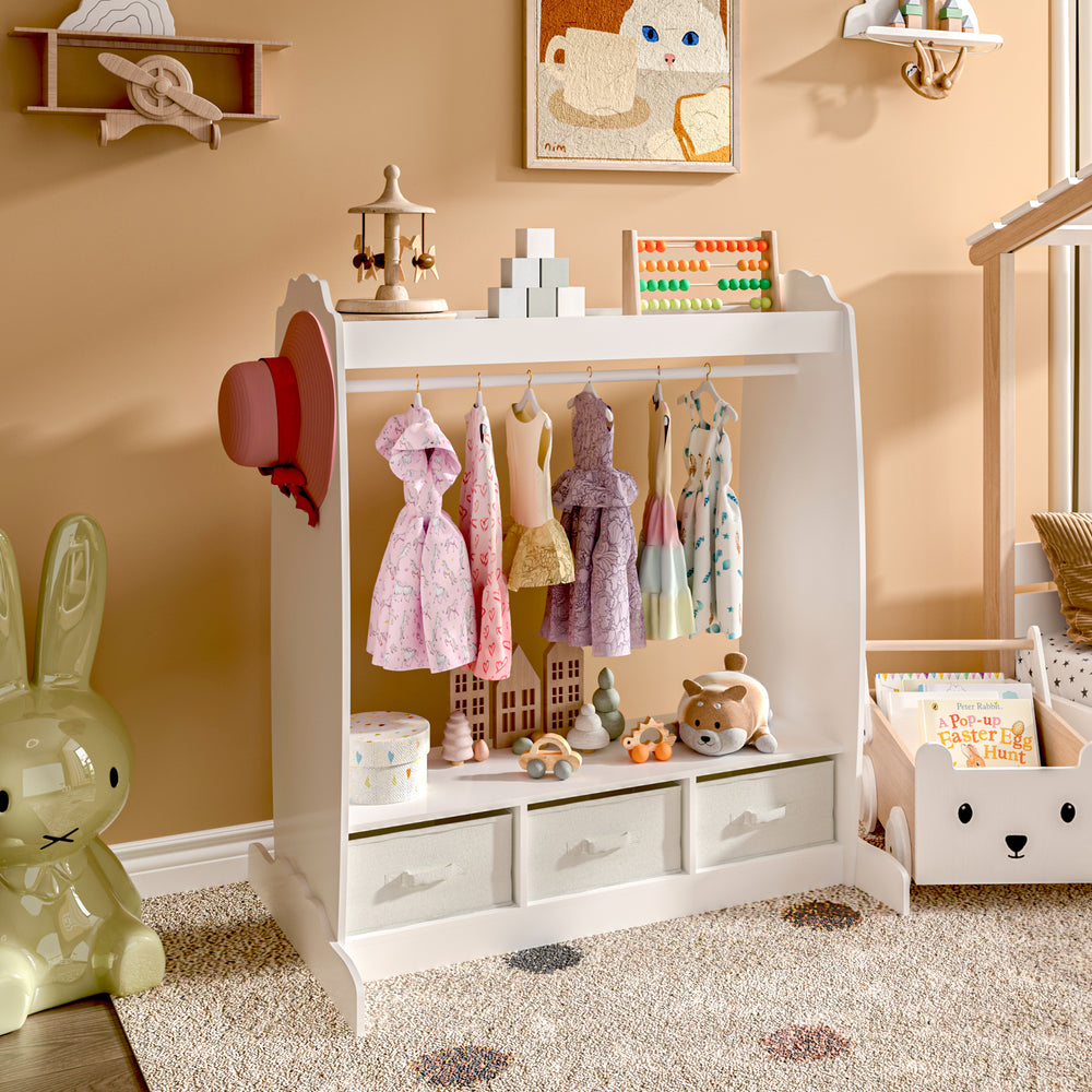 Kindergarderobe Moskenes 107x95x61 cm Weiß [en.casa] - premiumXL