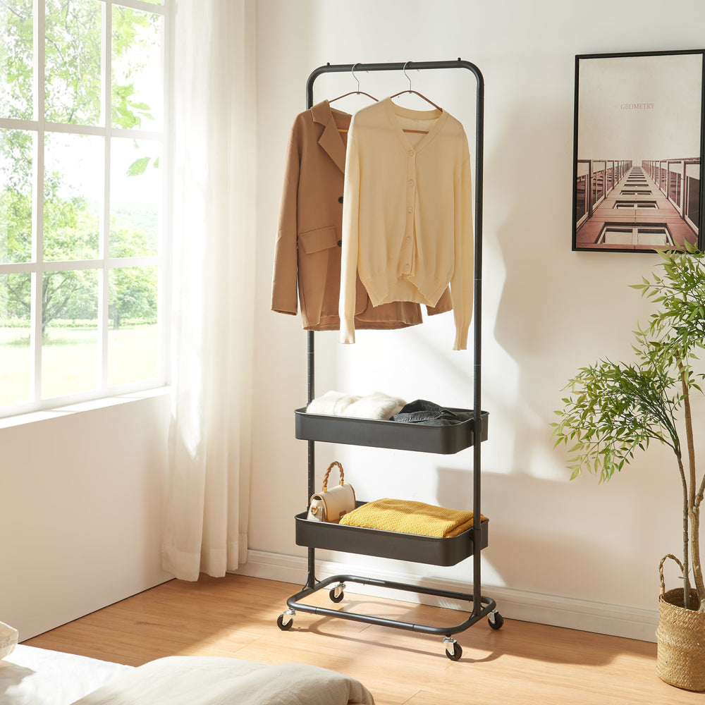 Rollbarer Garderobenständer Kumad 175x58x36 cm [en.casa]