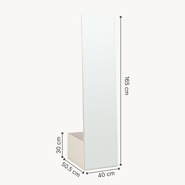 Garderobenspiegel 2-in-1 Saden 165x40x51 cm [en.casa]