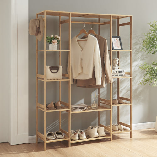 Garderobenständer Ilomantsi Bambus [en.casa] - premiumXL