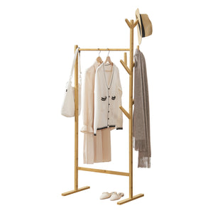 Bambus Garderobenständer Nordreisa 65x40x170cm [en.casa] - premiumXL