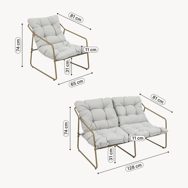 Gartenmöbelset Kivanta 5-tlg. [en.casa]