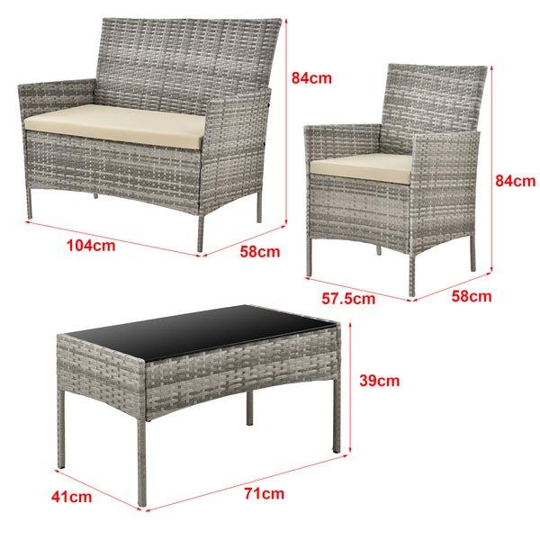 Gartenmöbelset Prazeres verschiedene Farben en.casa