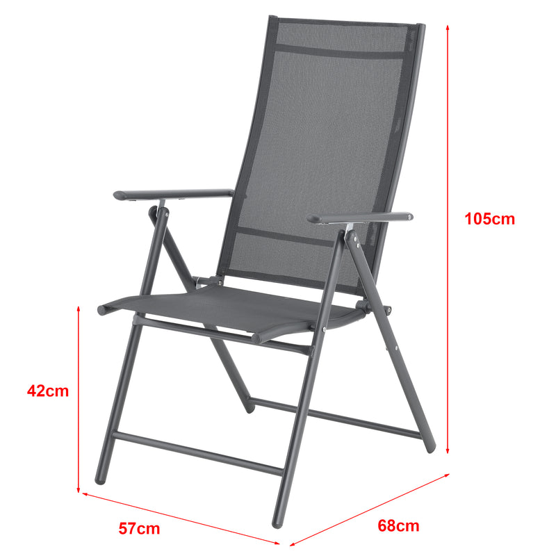 Maßskizze Gartenstuhl Kalamata 2er Set [en.casa]