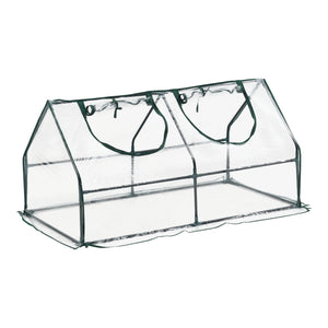 Mini Gewächshaus Laubach 120x60x60cm Transparent PVC Folie [en.casa] - premiumXL