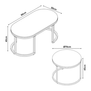 Satztisch Oppeerg 2er Set [en.casa]