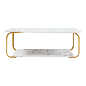 Couchtisch Kolta 120x60x43 cm Marmoroptik [en.casa]