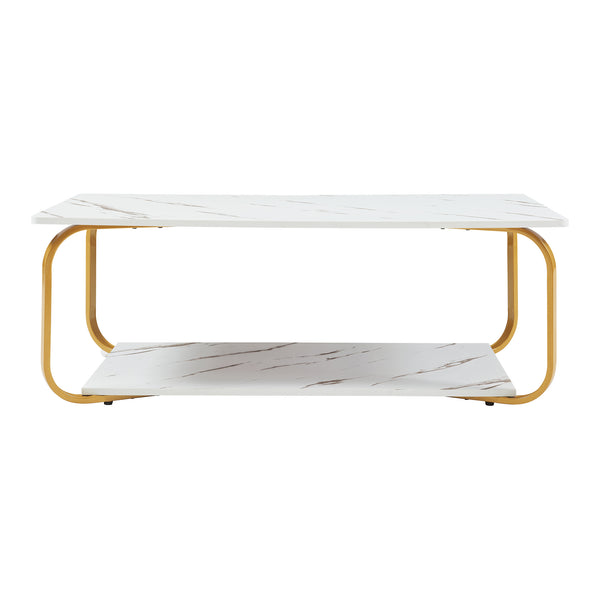 Couchtisch Kolta 120x60x43 cm Marmoroptik [en.casa]