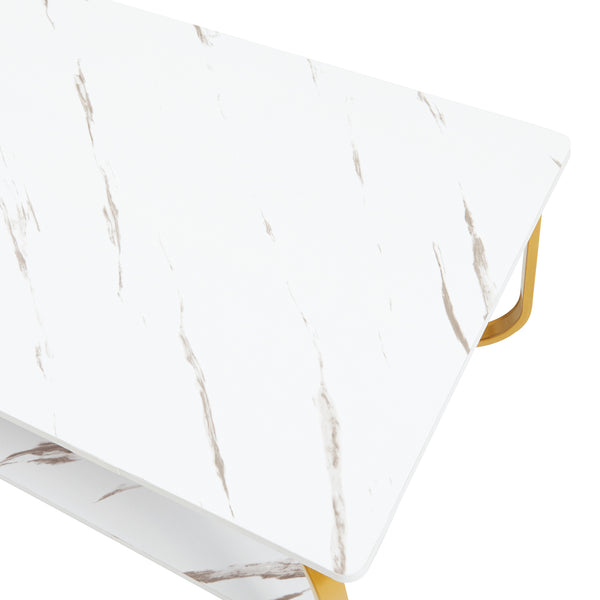 Couchtisch Kolta 120x60x43 cm Marmoroptik [en.casa]