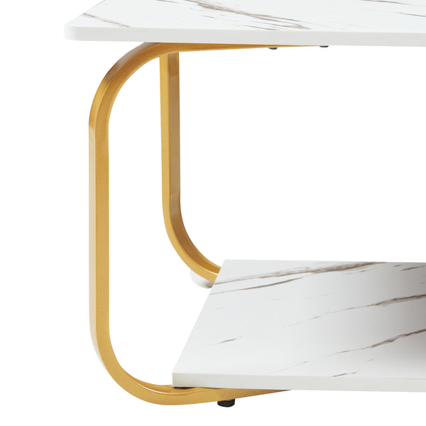 Couchtisch Kolta 120x60x43 cm Marmoroptik [en.casa]