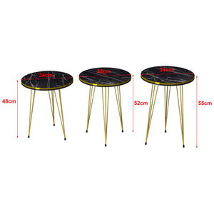 Satztisch Ry 3er Set in versch. Farben [en.casa]