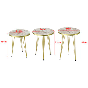 Satztisch Ry 3er Set in versch. Farben [en.casa]